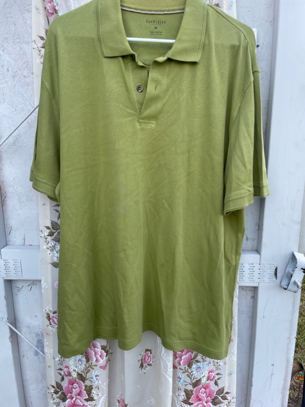 Van Heusen Light Olive Green Short-Sleeve Polo